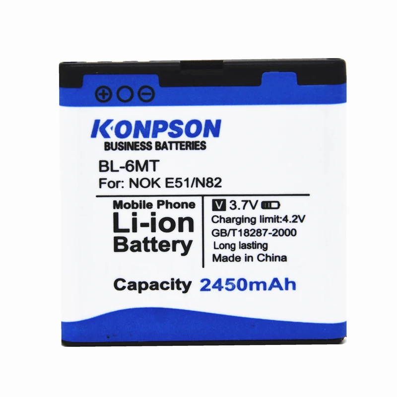 2450 mAh BP-6MT Батарея для Nokia N81 N82 N81-8G E51 E51i 6720 6720C BP 6MT BP6MT телефон батареи высокого Ёмкость