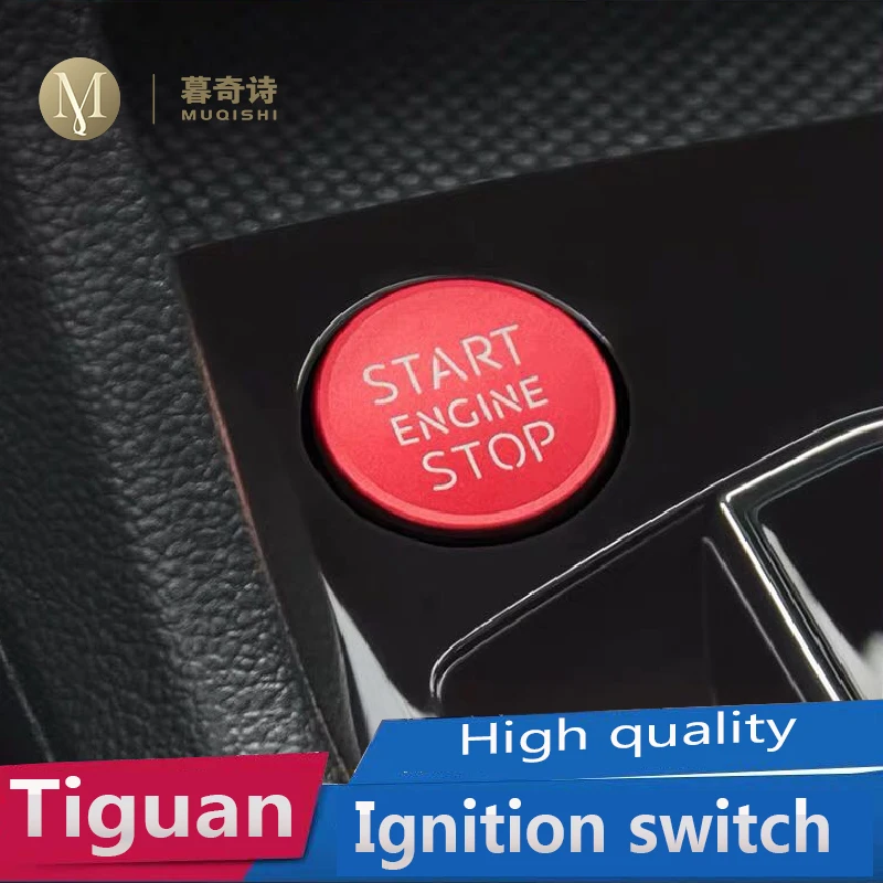 

Car Start Engine Stop Cover For Volkswagen Tiguan decoration Button styling Case ignition switch Decoration Interior Accessories