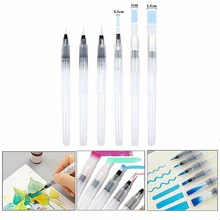 Ручка-закладка Водорастворимая цветная свинцовая однотонная кисть для краски перьевая ручка многоразового использования 6 шт./компл. вода Мягкая головка цветная щетка для воды