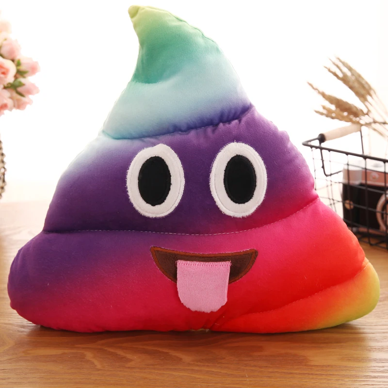 

Kawaii Cute Emoji Smiley Cushion Pillow Stuffed Plush Toy Doll Poop Face Smiley Poop Pillow Home Sofa Office Decor Gifts 7A0634