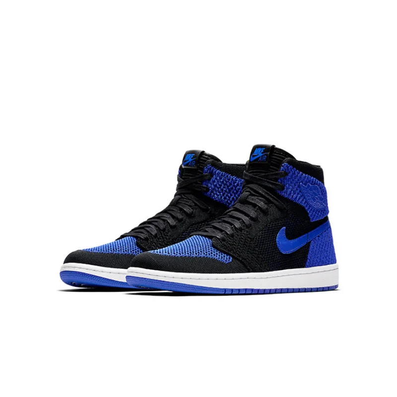 الأصلي أصيلة نايك الهواء الأردن 1 الرجعية مرحبا Flyknit AJ1 ملابس كرة السلة للرجال أحذية الرياضة في الهواء الطلق رياضية رياضية 919704-006