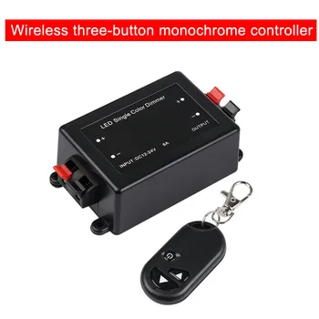 

3 Key LED Single Color Wireless Dimmer with RF Remote Control DC 12/24V AI88