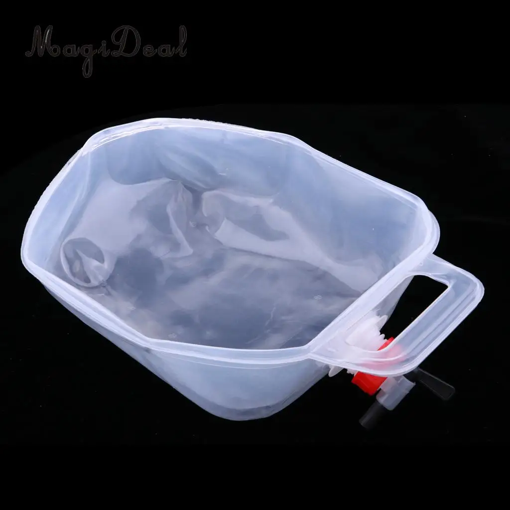 MagiDeal 10L Drinking Water Pot Folding Water Bucket Fruit Wash Basin for Outdoor