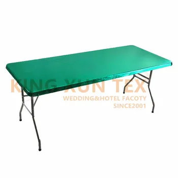 

10PCS Lot Matalic Spandex Table Topper Rectangle Stretch Tablecloth Cover Wedding Table Cloth Event Hotel Decoration