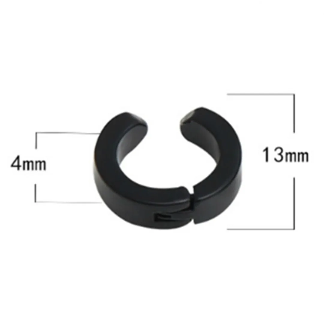 1PC New Ear Clips Non Piercing Fake Cartilage Titanium Steel Ear Clip Earrings Round Hoop Ear Cuffs Unisex Body Jewelry Piercing
