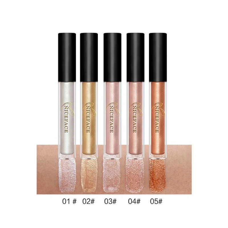 Highlighter Contour Cosmetics Long Lasting Face Brighten Shimmer Glow Liquid Highlighters Bronzer Makeup 5 Colors | Красота и