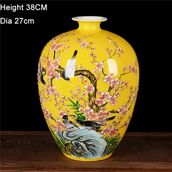 Jingdezhen Ceramics Powder Enamel Youligong Porcelain Vase Hand