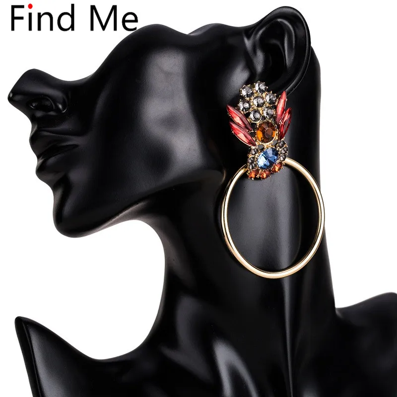 

Find Me 2019 new fashion Luxury plank multilayer Dangle earrings Vintage big circle drop Earrings for women Jewelry wholesale