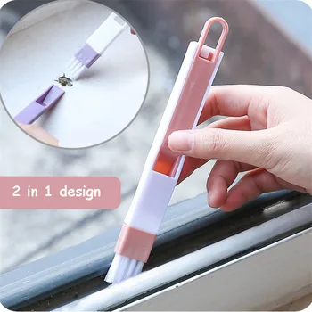 

6 Colors 2in 1 Cleaning Brush Nordic Color Window Groove Cleaning Brush Computer Keyboard Cleaning Brushes Kitchen Cleaning Tool