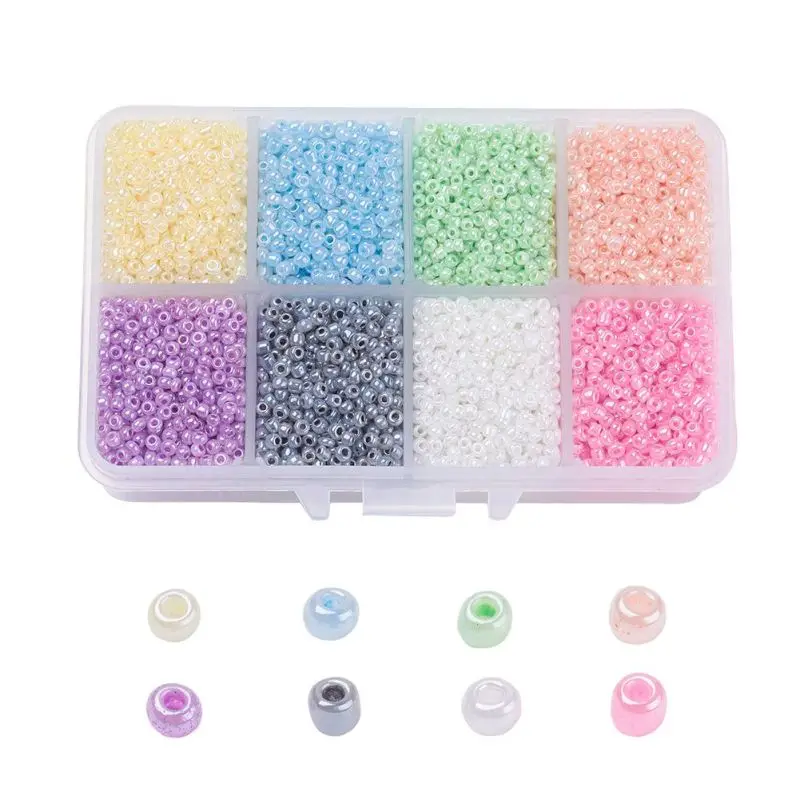Стеклянные жемчужные бусины 1 коробка 2 мм 3 4 мм|seed beads|glass seed beadsspacer beads |
