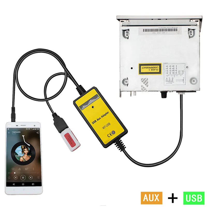 Vehemo AUX 12P автомобильный интерфейс адаптер Интерфейс Автомобильный MP3