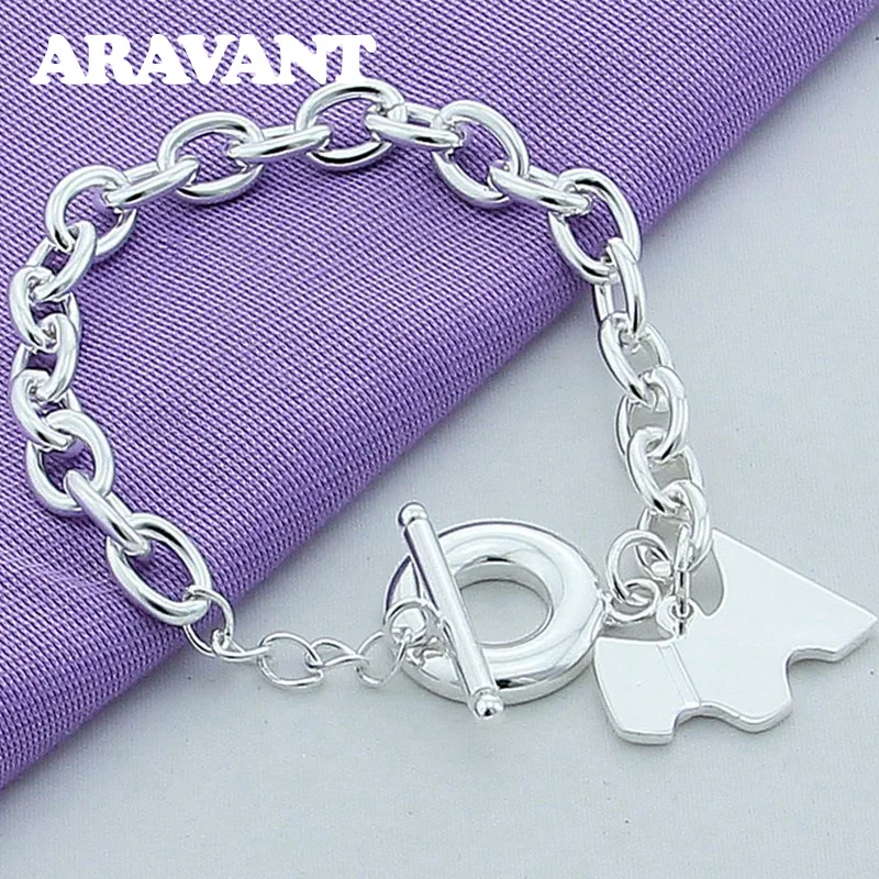 

925 Silver Dogs Bracelets For Women Men Christmas Jewelry Gifts
