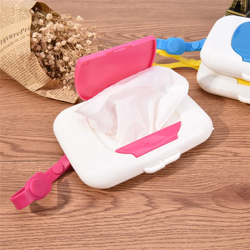 New Plastic Baby Travel Wipe Case Child Wet Wipes Box Changing