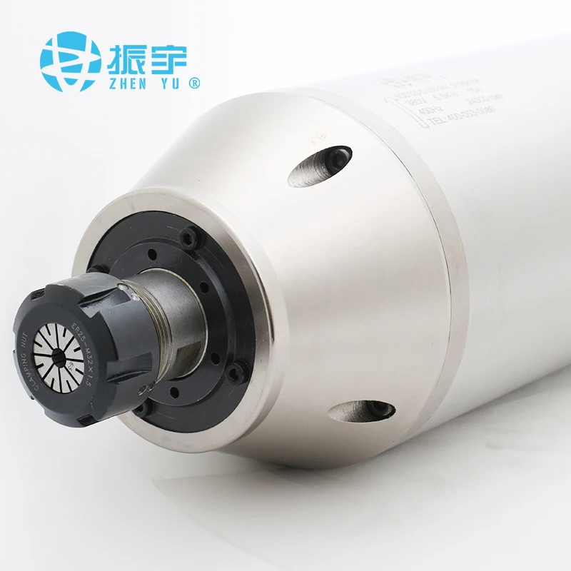 ZHENYU/SQD 5.5kw высокоскоростной шпиндель для водяного охлаждения камня 24000 об/мин 125 мм