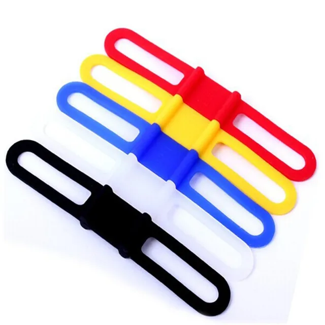 Best Offers  5pcs Bicycle Silicone Band Flashlight Phone Strap Tie Ribbon Bicycle Light Mount Holder Bike Accessories #4A30 