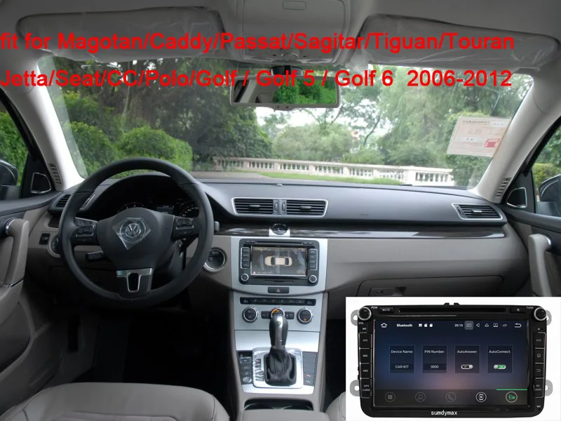 Sale 2din Android 9.0 Universal Car DVD Player For Volkswagen/Passat/POLO/GOLF/Skoda/Seat/Leon With GPS Navigaiton WIFI Map Radio 3