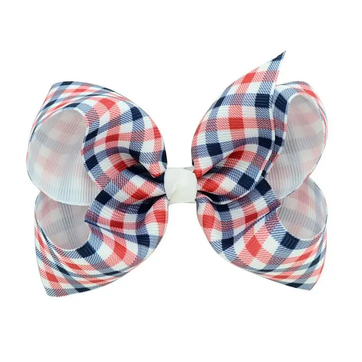 plaid ribbon hairbow5