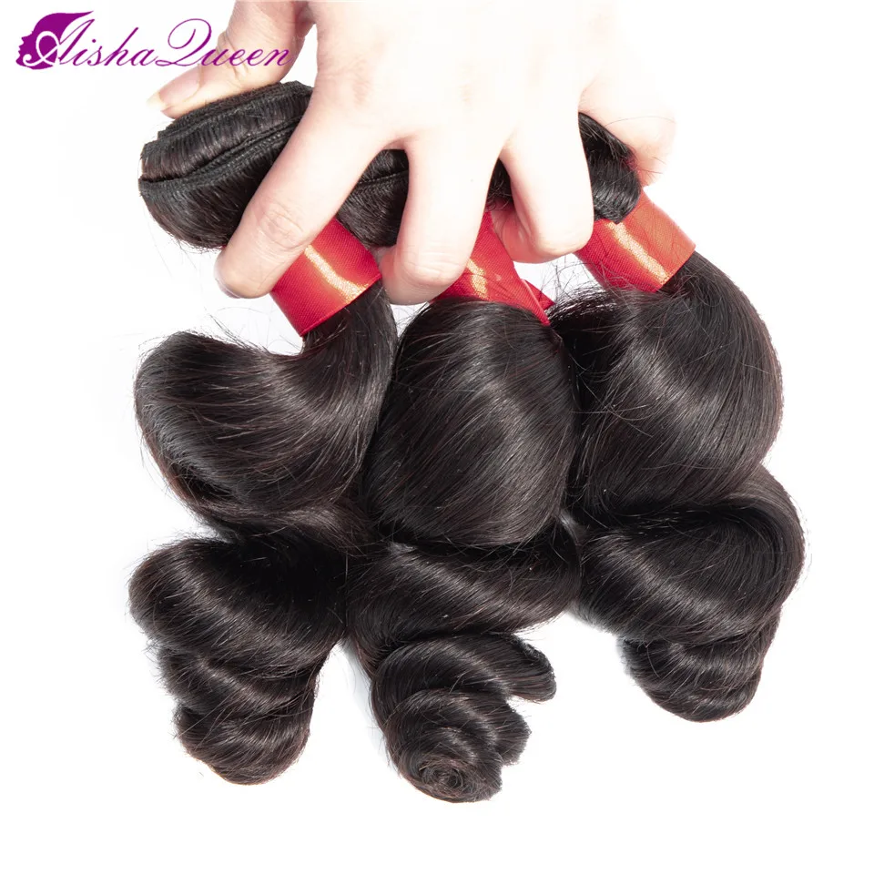 Aisha Queen Malaysian Loose Wave Human Hair Weave Bundles 4Pcs Natural Color 8-26Inch Non Remy Hair Can Be Straightened and Dyed Aisha Queen Malaysian Loose Wave Human Hair Weave Bundles 4Pcs Natural Color 8-26Inch Non Remy Hair Can Be Straightened and Dyed