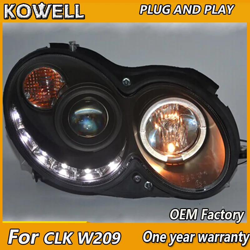 

KOWELL Car Styling for Mercedes-Benz CLK W209 CLK200 CLK240 CLK280 CLK350 LED Line Projector Headlights 2004-2009 High Quality