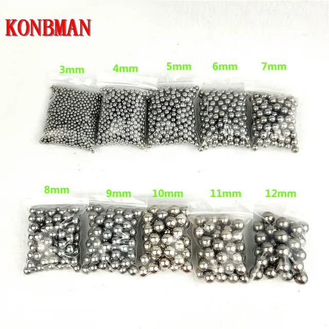 Shooting Steel Balls 5mm 6mm 7mm 8mm 9mm 10mm 11mm Hunting Slingshot Stainless AMMO outdoor wholesale 100pcs/lot 2