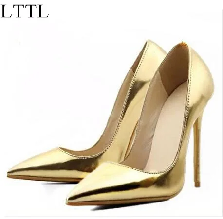 lttl stylish thin heel pumps pointed toe stilettos 12 cm high heels gold silver black lttl stylish thin heel pumps pointed toe stilettos 12 cm high heels gold silver black