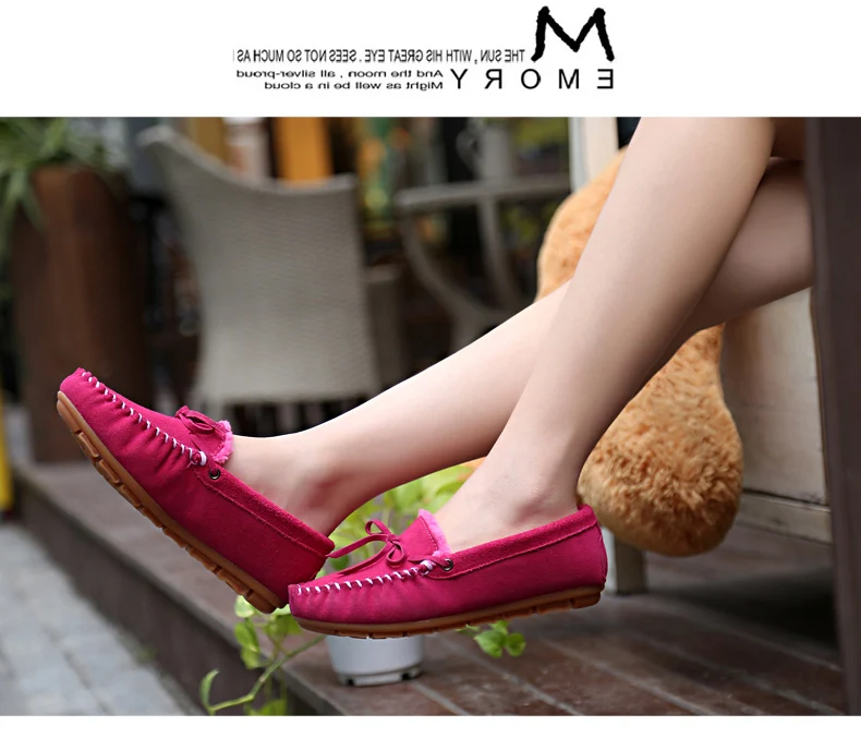 WeiDeng/3 цвета; женские зимние ботинки из натуральной кожи без застежек; теплые зимние ботинки на меху; обувь для водителей на плоской подошве; Размеры 35-40