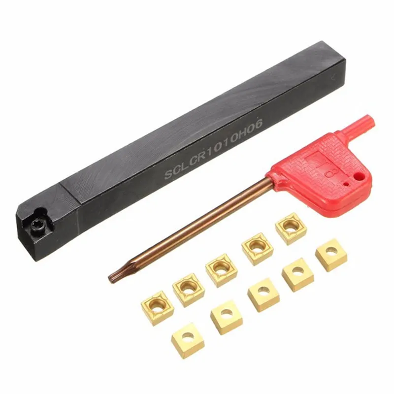 SCLCR1010H06 10x100 мм токарный инструмент держатель с 10 шт. CCMT0602 вставки