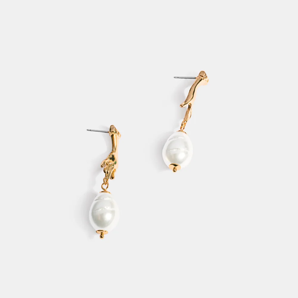 

2019 Fashion Drop Imitation Pearl With Alloy Hand Earrings For Women's Korean In Boho Jewelry Female Statement New Girls Earings