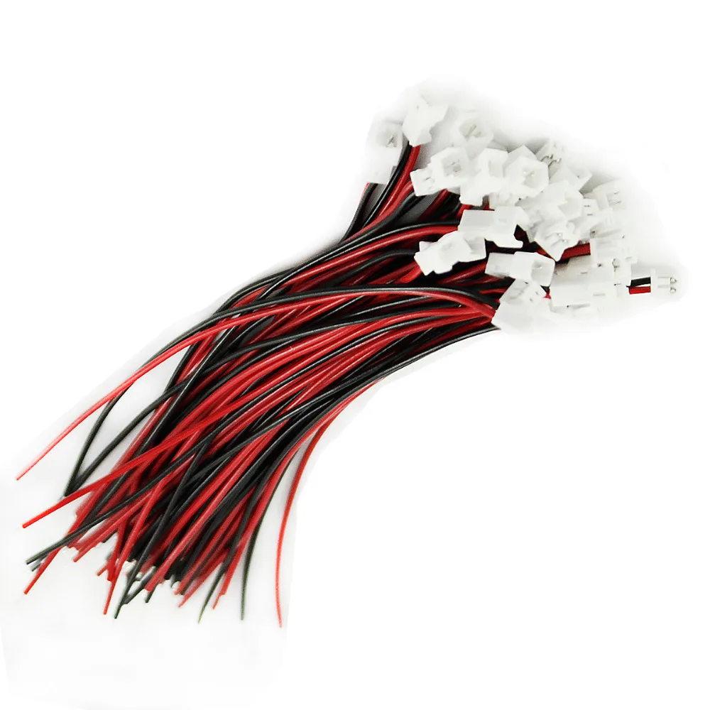 

HOBBYMATE 20 SETS Micro JST-XH 1.25 2-Pin Male and Female Connector plug with Wires Cables