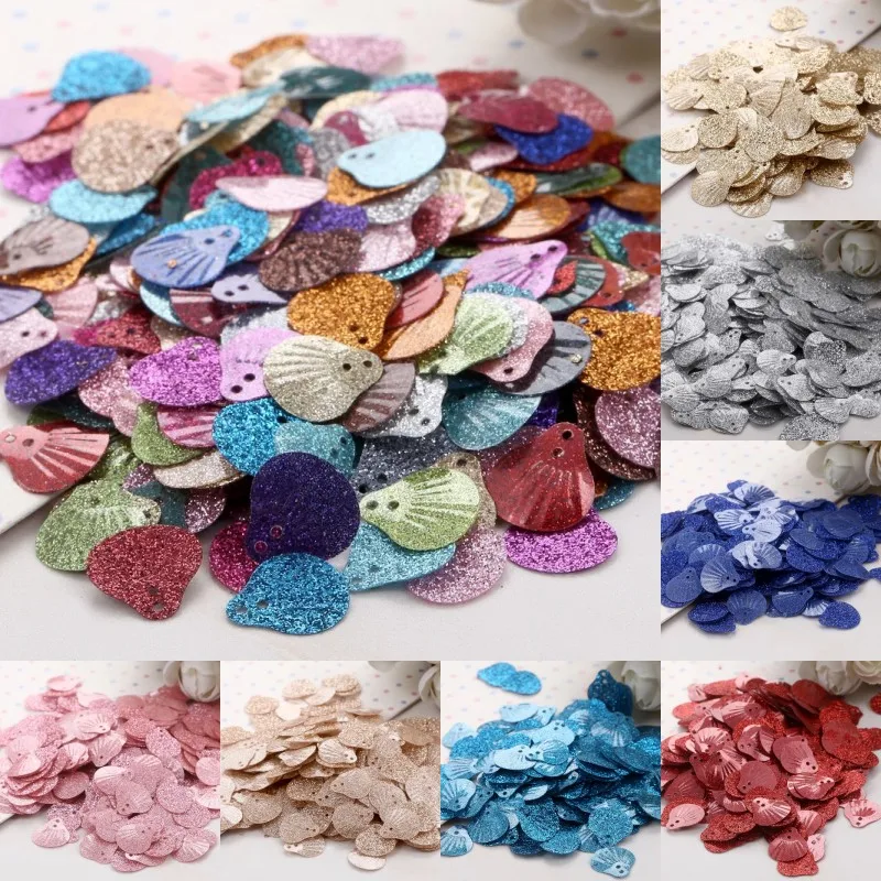 Buy 15g Sequin 13mm Sea Shell Shape Pvc Glitter Loose