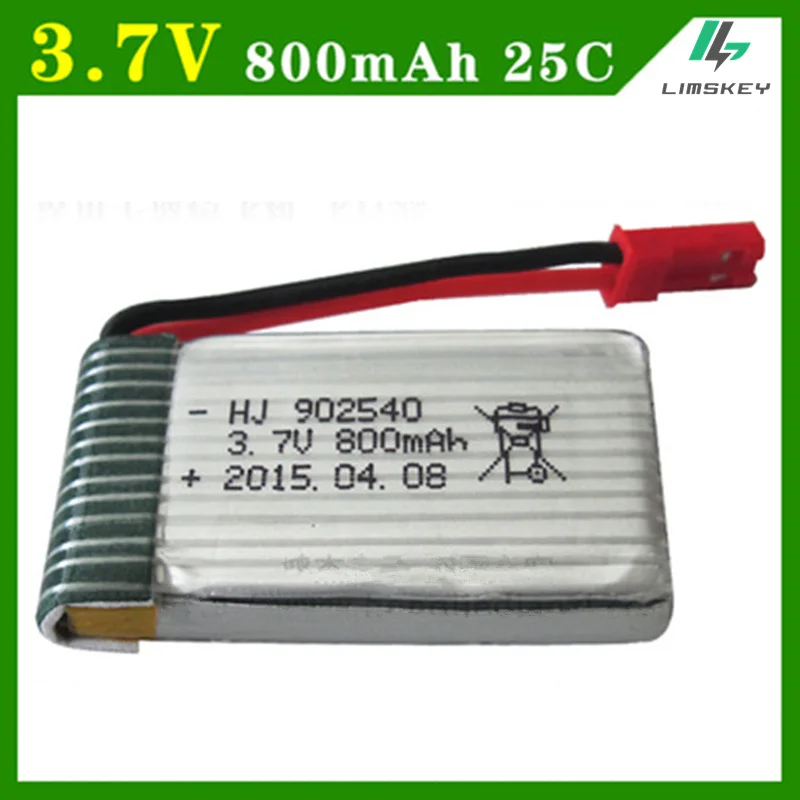 

3.7V 800mah Lipo Battery For MJXRC X400 X500 HENGDI 1315 HJ818 battery Lipo 3.7 V 800 mah 902540 25C