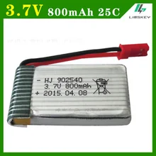 3.7 V 800 mah bateria lipo dla MJXRC X400 X500 HENGDI 1315 HJ818 akumulator lipo 3.7 V 800 mah 902540 25C