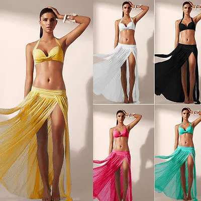 bikini cover up skirt wrap hirigin New Fashion Women Sexy Chiffon Bikini Cover Up Beach Swimwear Scarf Pareo Sarong Wrap Clothes swim skirt cover up no brief