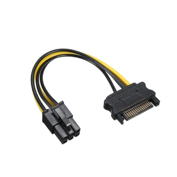 

Marsnaska SATA Power Cable 15 Pin To 6 Pin PCI EXPRESS PCI-E Sata Graphics Converter Adapter Video Card Power Cable cord