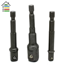 Quick Change Socket Bit Driver Adapter Drill Bit Nut Driver Power Tool Extension Bar 3pcs Set