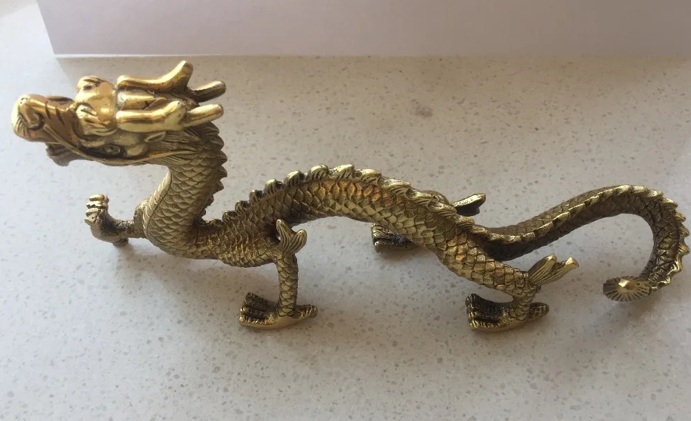 Details about   Chinese Silver Bronze Carved luck dragon Statues 