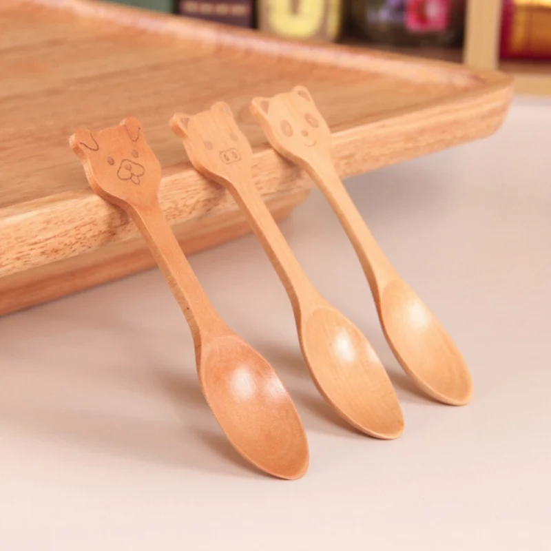 

16cm Party Wedding Disposable Wooden Spoon Wooden Spoon Soup Spoon Children Baby Rice Soup Dessert Spoon Kitchen Using