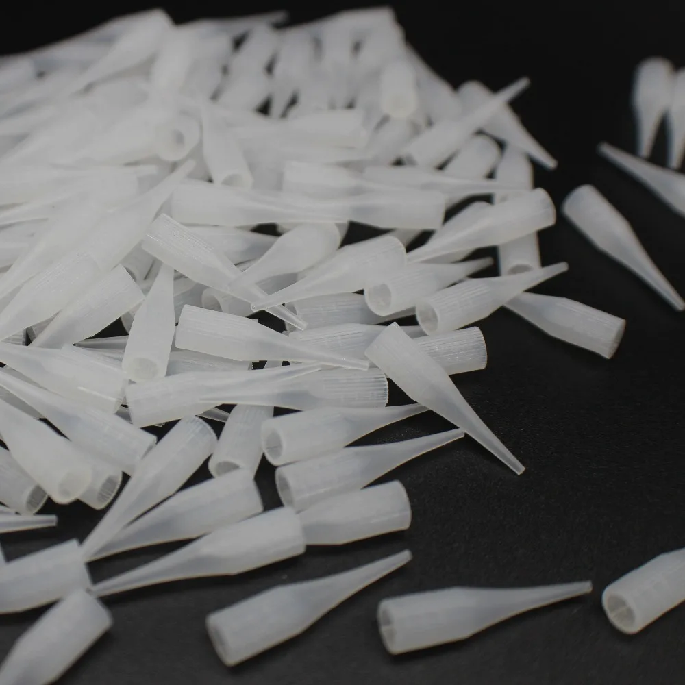 Permanent Makeup Needle Tip Tattoo Nozzle Needle Caps Permanent Makeup Eyebrow Lip Tattoo Machine Gun 500Pcs