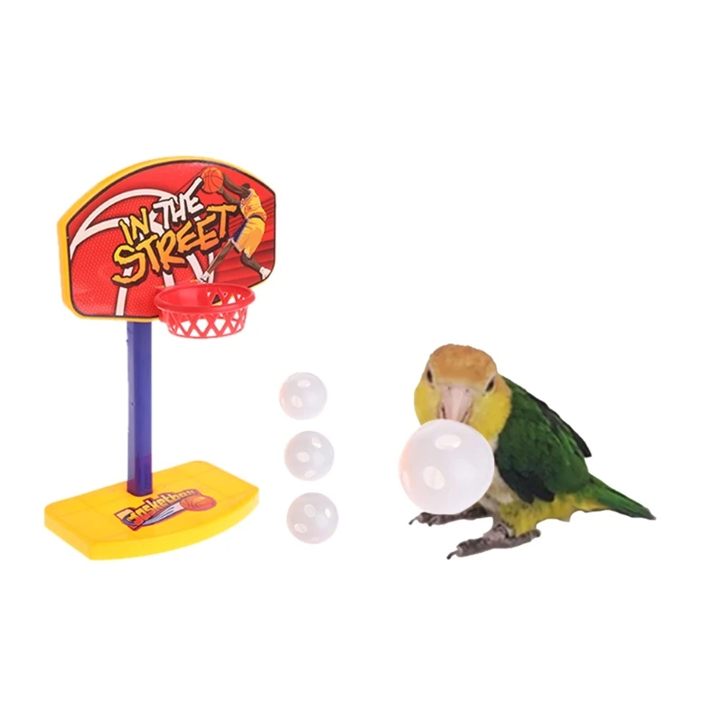 

Funny Pet Bird Parrot Toys Chew Parakeet Basketball Hoop PropTrick Prop+ 3pcs Balls Pet Toy Birds Products Supplies C42