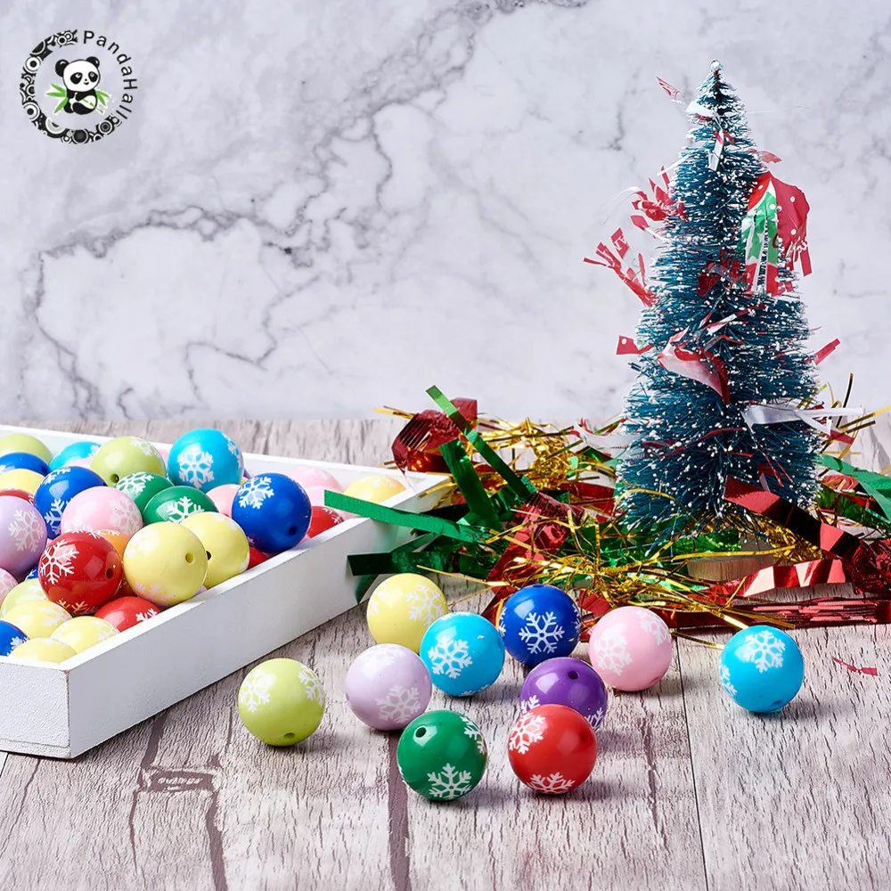 Latest-100pcs-lot-20mm-Randomly-Mixed-Color-Round-Acryic-Snowflake-Pattern-Beads-Christmas-Tree-Ornaments-Decor (1)