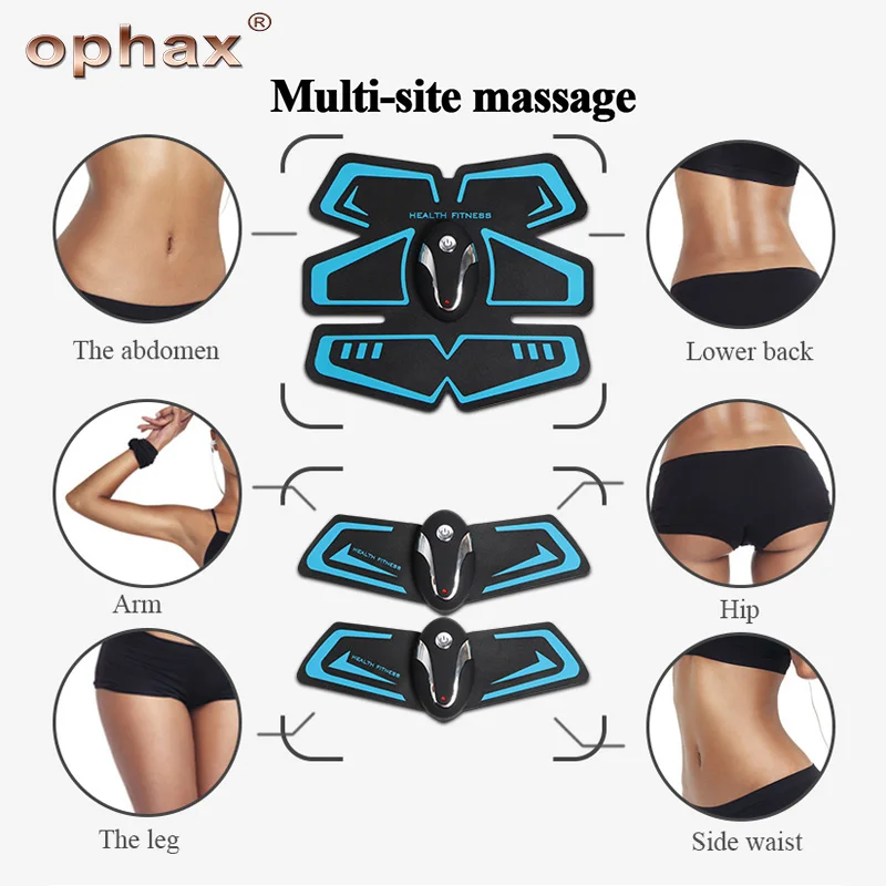 

OPHAX Wireless Fitness Body Building Electric ABS Muscle Stimulator Abdominal Exercise Machine Ems Trainer Slimming Weight Loss