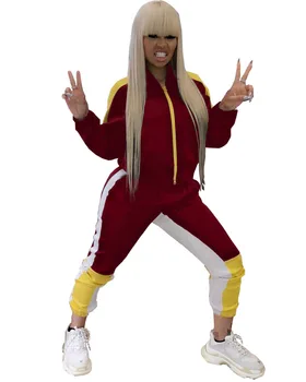 

Autumn New Womens Sets Casual 2 Piece Set Patchwork Coat and Pants Women Suit Sportwear Tracksuits