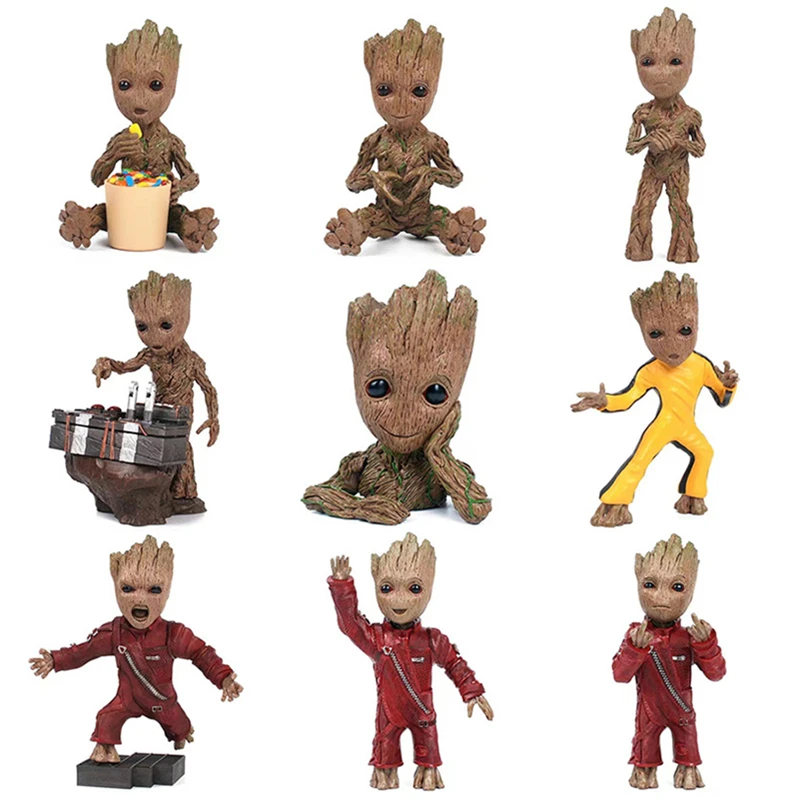 

2017 Guardians Of The Galaxy 2 Groot Action & Toy Figures Resin Figures Tree Men Collectible Model Toys Gifts 9 Types 18CM