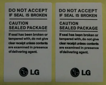 

100pcs/lot high quality adhesive sticker for LG Seal Label Sticker For LG F100 F180 F200 G1 G2 Nexus Package Box Sealing Strip