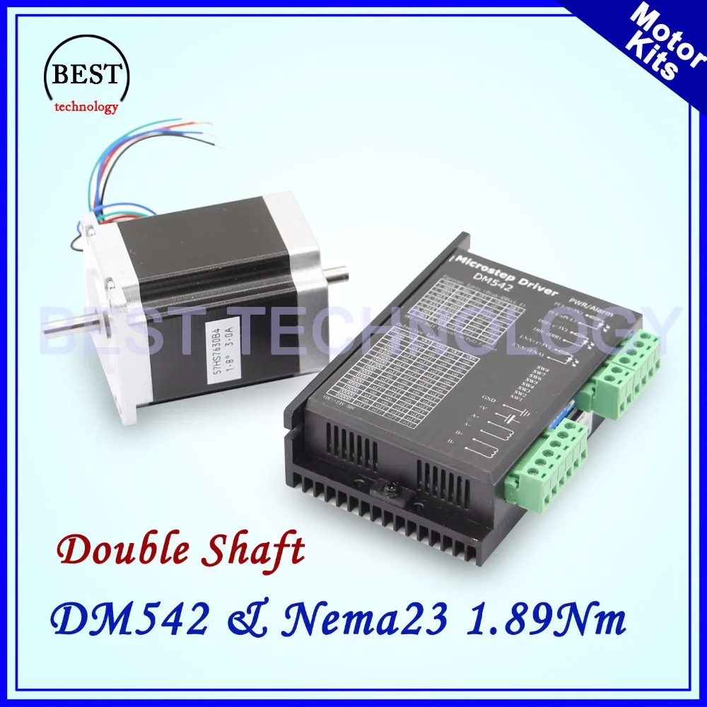 Комплект шагового двигателя Nema23 1 89 нм длина 76 мм Nema 23 3 А 4 провода и DM542 микрошаг 256