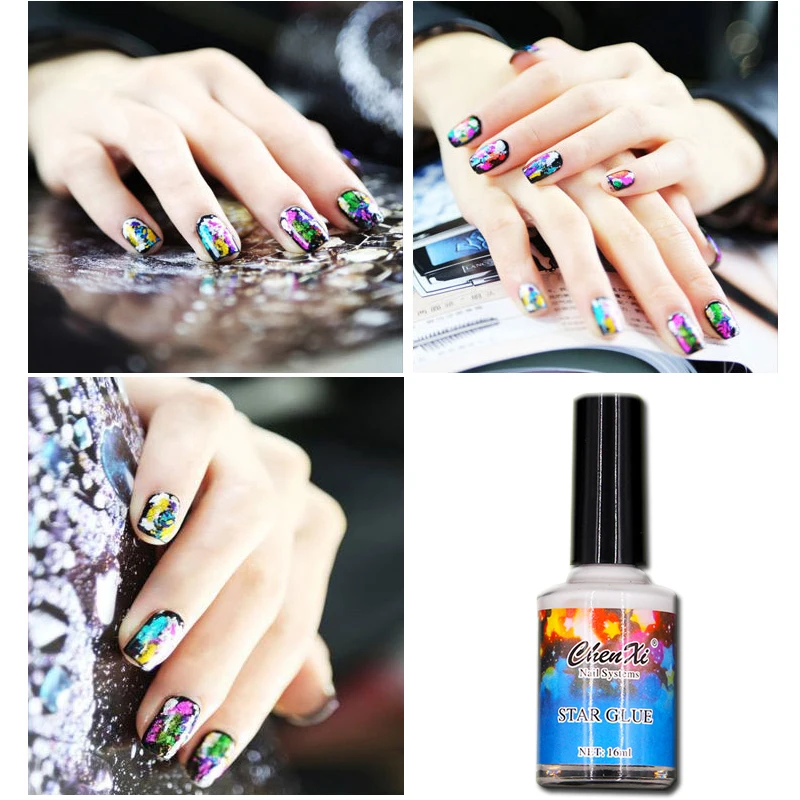 

16ml 1 bottle White Star UV Nail Art Glue for Foil Sticker Nail Transfer Tips Adhesive 16ml Glue Nail Tips Adhesive DIY Tools