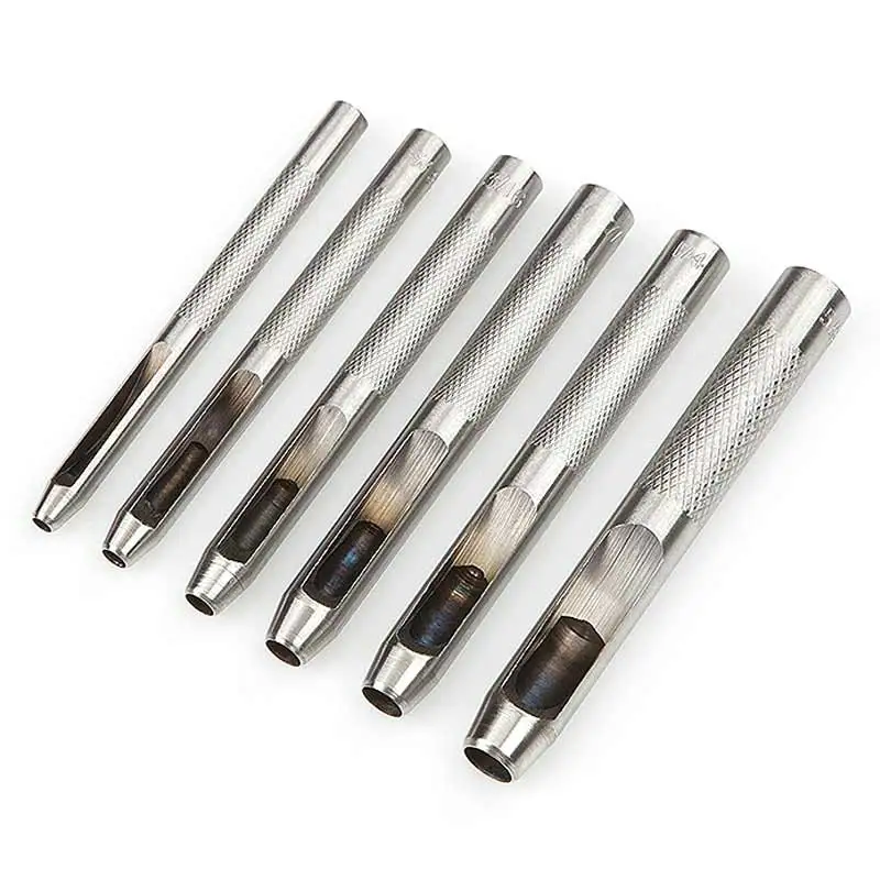 6pcs Hole Punch Prong Tool Set Waistband Watchband Belt Hole Eyelets