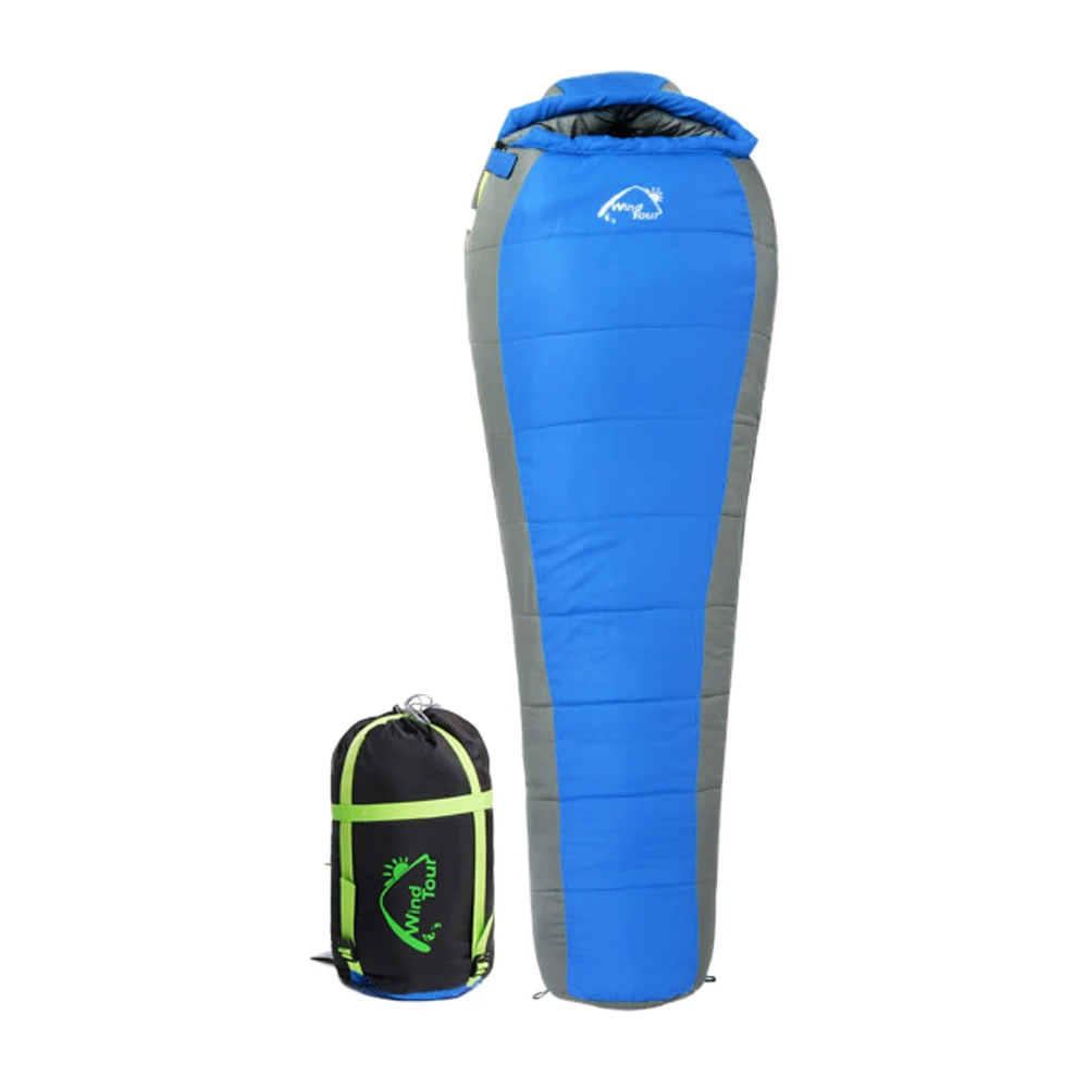 Royal Blue 1800g Windtour Открытый походный спальный мешок для кемпинга зимний теплый хлопковый походный спальный мешок спальные мешки - Цвет: Royal Blue 1800g