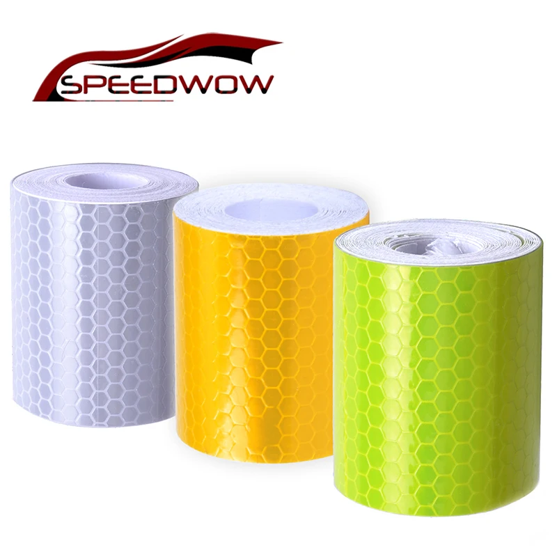 

5cmx3m Safety Mark Reflective tape stickers car-styling Self Adhesive Warning Tape Automobiles Motorcycle Reflective Film 4color