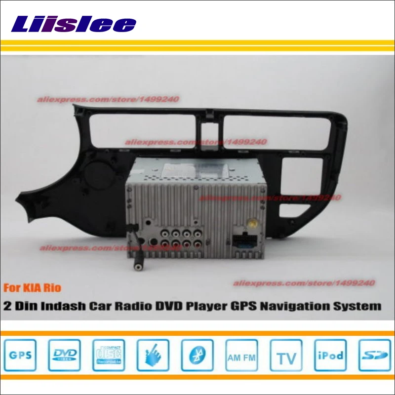 Excellent Liislee For Kia Rio Right Hand Drive RHD 2012~2015 Radio DVD Player GPS Navi Navigation System Double Din Audio Installation Set 4
